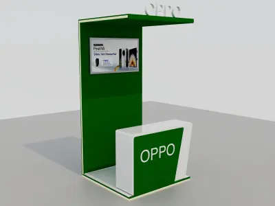 OPPO Activity Stall Low-poly 3D model