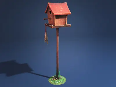 Stylized Bird House 3D model