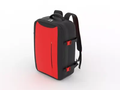 Backpack bag baggage Low-poly 3D model