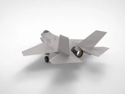 F35 A Fighter jet Low Poly Low-poly 3D model