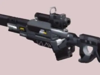  Futuristic Sci-Fi Gun 3D Model Low-poly 3D model