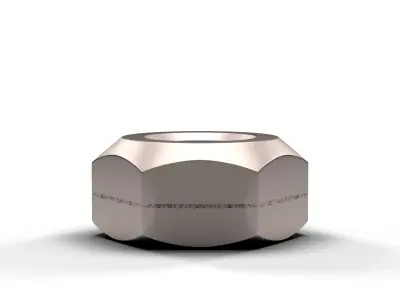 Hex Nut Low-poly 3D model