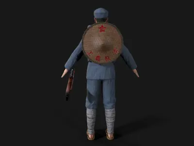 The eighth route army the red army new Low-poly 3D model