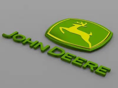 john deere logo 3D model