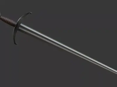 Realistic Medieval Game-Ready Swords Pack Low-poly 3D model