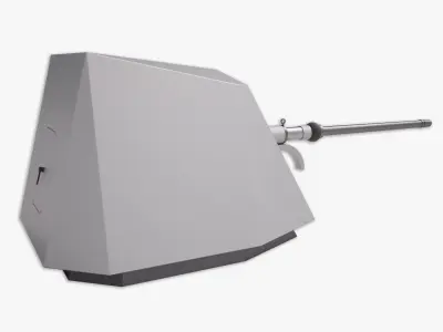 76MM OTO Melara super rapid stealth 3D model