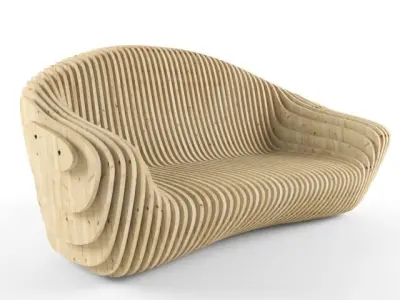 Parametric bench Free 3D model