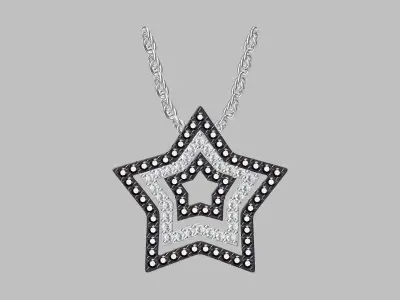 Star Pendant  3D print model buy
