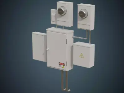 Utility Box 2A Low-poly 3D model