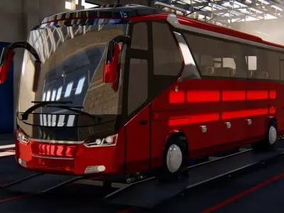 Indonesian bus Laksana All new Legacy SR2 Free 3D model