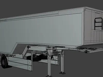 Truck Trailer Low-poly 3D model