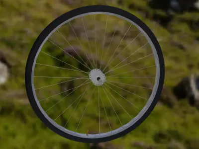 Bycycle Wheel 3D Model Free low-poly 3D model
