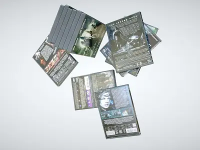 DVD Boxes Low-poly 3D model