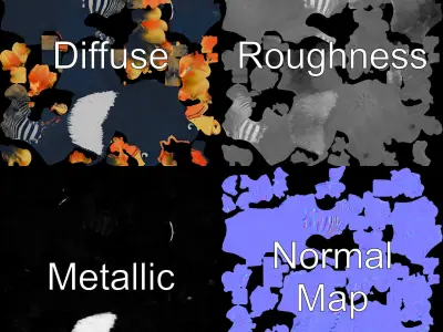 Vibrant Crested Bird Character Rigged and Animated Model Low-poly 3D model