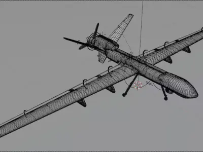 3D Modeling Drone MQ 9 Reaper Low-poly 3D model