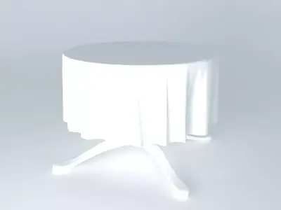 Table With Cloth Free 3D model