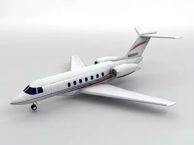 Raytheon Hawker 4000 Aircraft Low-poly 3D model