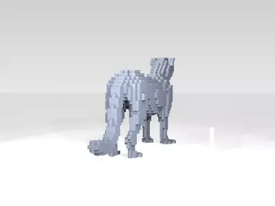 Leopard Voxel 3D model