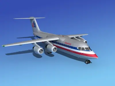 BAe 146-200 American Airlines 3D model