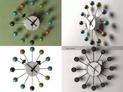 Ball Clock Free 3D model
