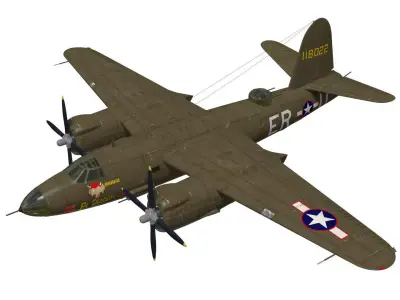 Martin B-26 Marauder 3D model
