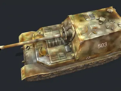 Elephant Tank Low-poly 3D model