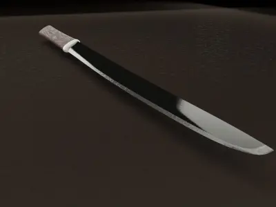 Katana Low-poly 3D model 2
