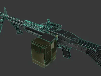 M60 - Game mesh Low-poly 3D model