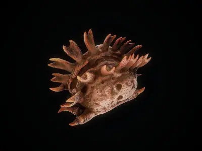 Creature banic alien aqua  Low-poly 3D model