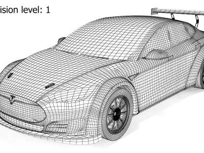 Tesla Model S P100D 3D model purchase