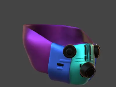 Gas mask helmet 3d model scifi Low-poly  Low-poly 3D model 547
