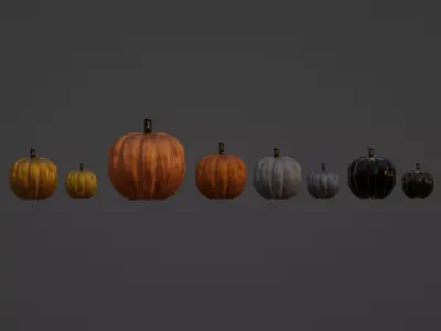 Pumpkins 3DModel part of the Halloween package Free 3D model