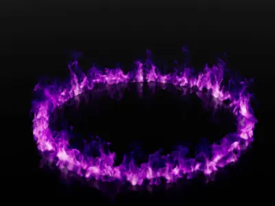 Free magic fire circle ring Free 3D model