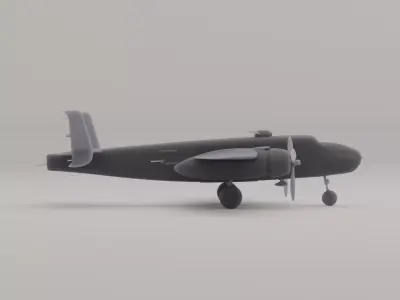 B-25 Mitchell Bomber 3D print model