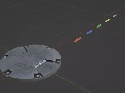Runway Inset Lights  Low-poly 3D model