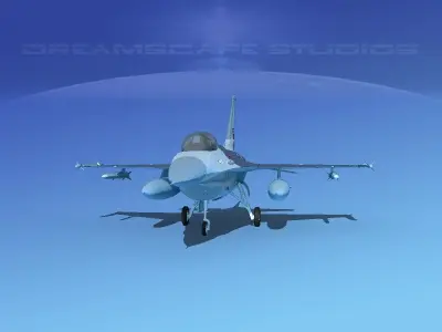 Gen Dyn F-16A Falcon  Portugal 3D model