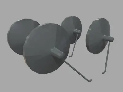 Car Mirror 013 Low-poly 3D model