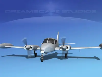 Cessna 310 Bare Metal 3D model