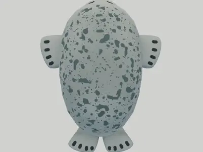 Seal Plush Toy Low-poly 3D model