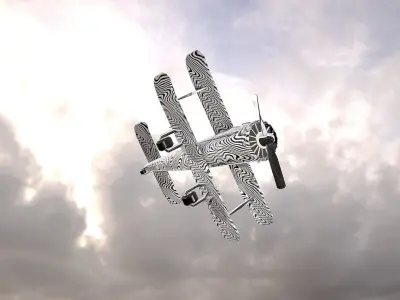 Sports Plane  Number 2 Low-poly 3D model