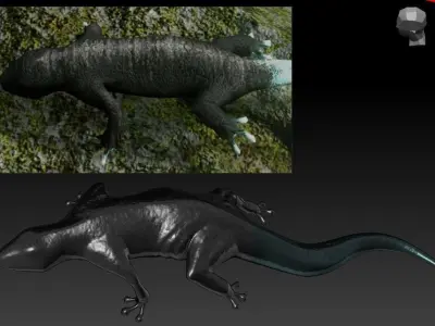 SHADOW OF THE COLOSSUS WHITE-TAILED LIZARD Free 3D print model