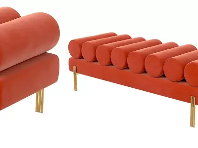 Eichholtz BENCH OXLEY Free low-poly 3D model