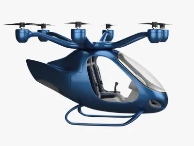 Electric Aircraft Concept Whisper 3D model