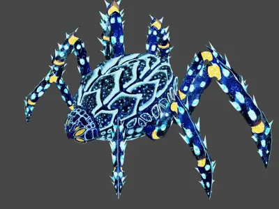 The cave spider Low-poly 3D model