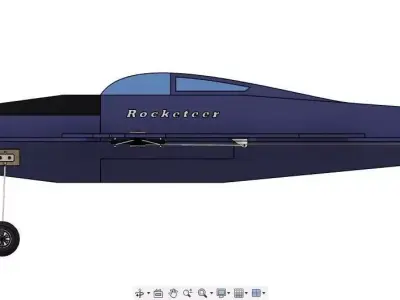 SS Control Line Aircraft Modified Bugatti 100p  3D model