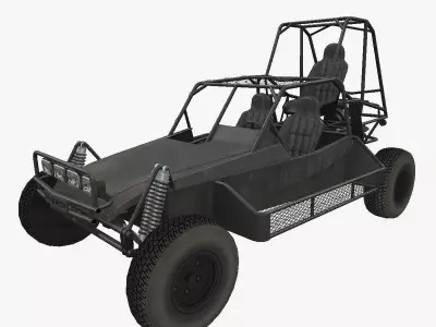 Desert Patrol Vehicle Low-poly 3D model