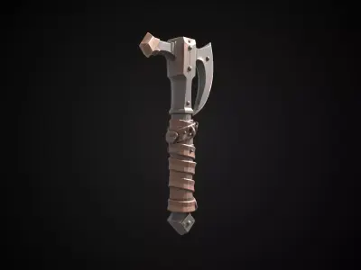 Stylized Orc Sword - Hellgrip - Game Ready 3D model