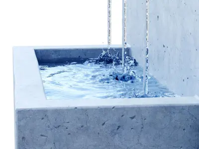 Resin 3 Spout Fountain 3D model