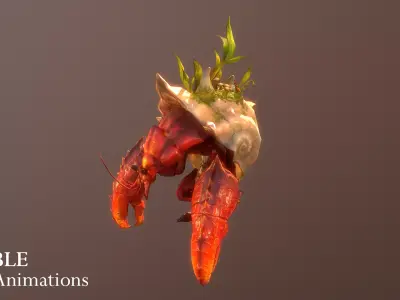 Pebble 3D Animations Low-poly 3D model