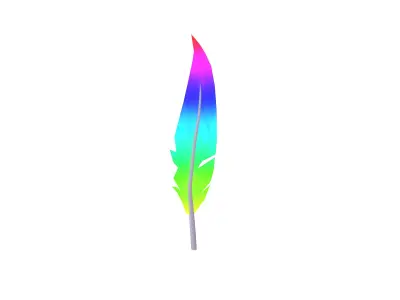 Feathers v1 009 Low-poly 3D model